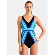 Embrace Your Curves by Miracle Brands Women's \u0026 Women’s Plus Georgia One Piece Swimsuit, Sizes M-2X